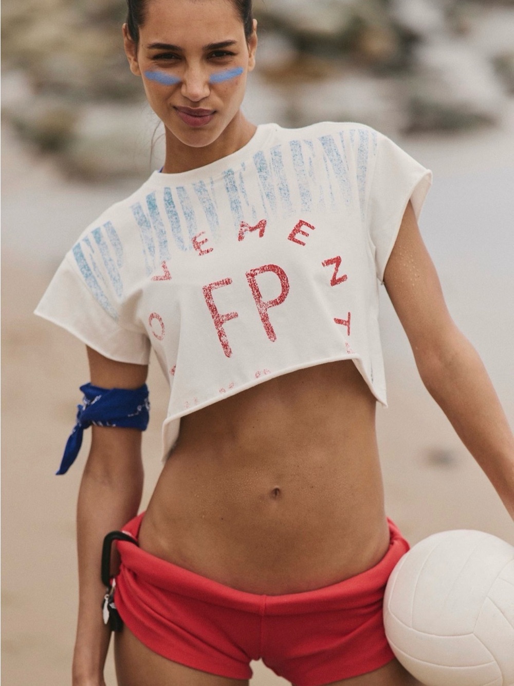 FP Movement Hot Shot Graphic Cropped Tee, New with tags, Size medium